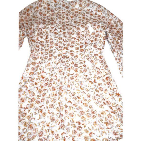 Bardot Womens Floral Long Sleeve S Mini Dress With Button Cottagecore - Picture 7 of 10